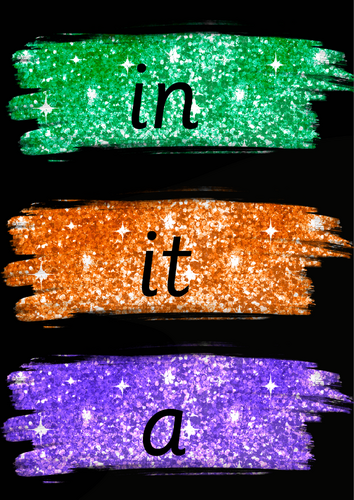 Glitter High Frequency Words