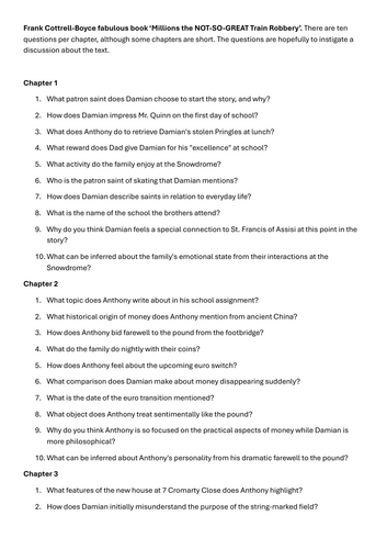 Comprehension - Million the Not-So-Great Train Robbery