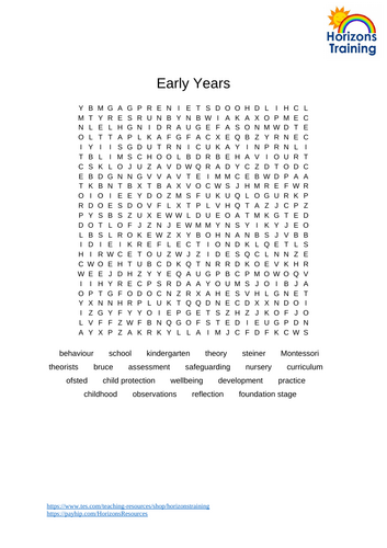 Early Years Wordsearch