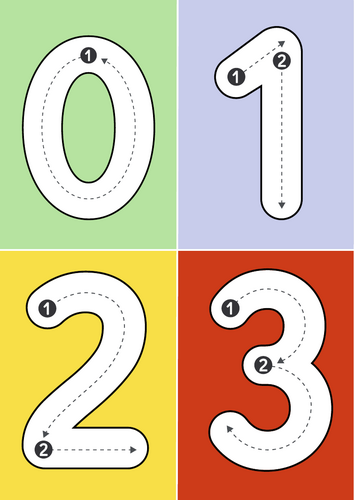 cars Number Tracing Worksheet