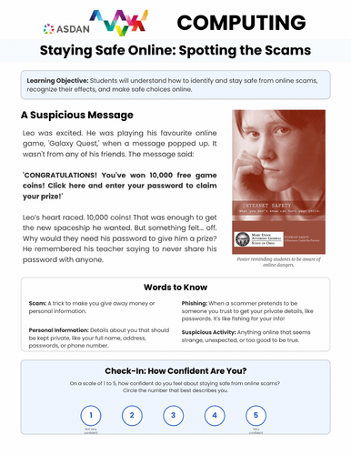 ASDAN Computing - Web Development - B6 - Staying Safe Online
