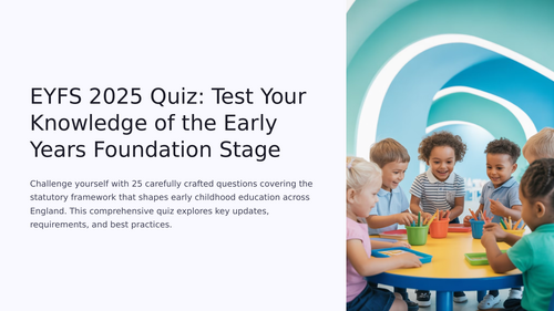 EYFS 25 Quiz