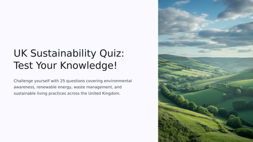 Sustainability Quiz