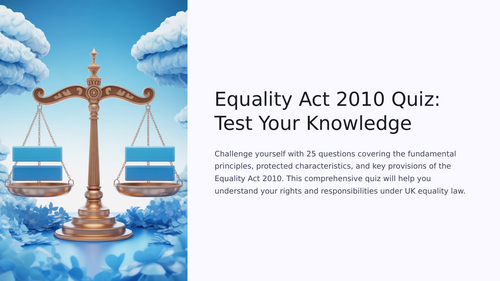 Equality Act Quiz