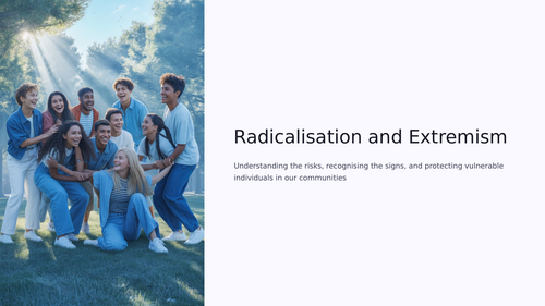 Radicalisation and Extremism