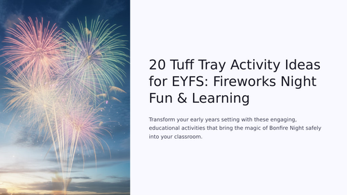 EYFS - Bonfire Night Tuff Tray Ideas