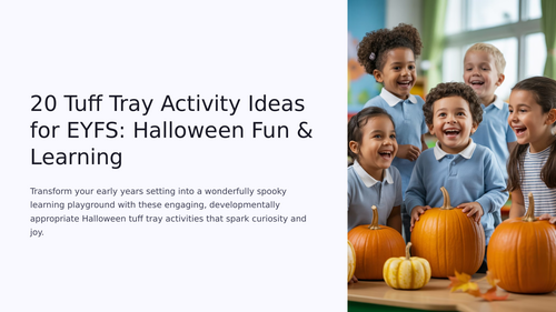 EYFS - Halloween Tuff Tray Ideas