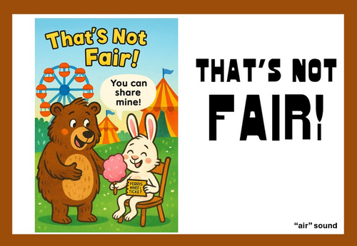 Phonics Reading air sound words. Story and supporting image.