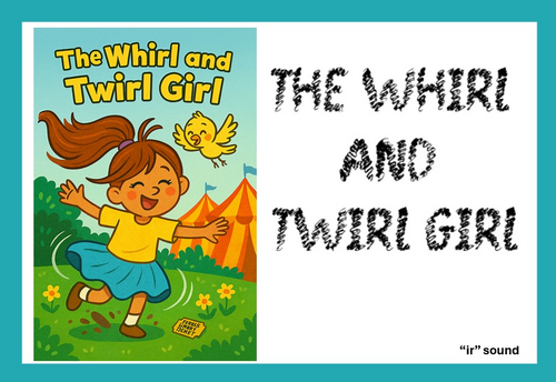 Phonics Reading ir sound words. Story and supporting image.