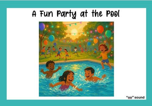 Phonics Reading oo sound words. Story and supporting image.