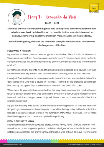 Story - Leonardo da Vinci - 7+