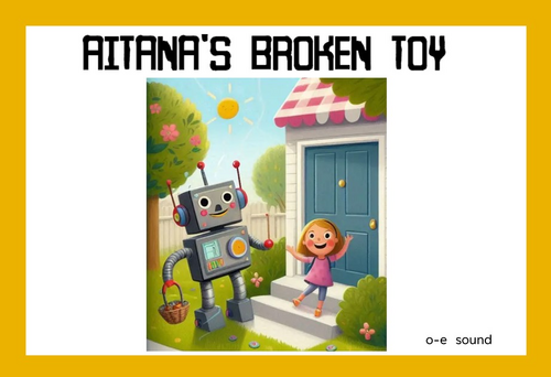 Phonics Reading o-e sound words. Story and supporting image.