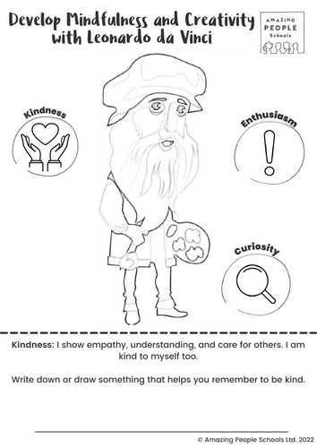 Leonardo da Vinci - colouring sheet