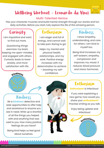 Leonardo da Vinci - wellbeing workout