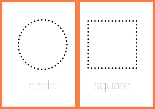 Pencil Control Shapes in Simple Colourful Bold Style