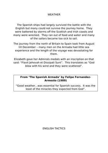 AQA 8145 2027 HE Spanish Armada - L5: Why did the Spanish Armada fail?