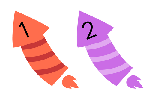 Numbered Fireworks 0-10