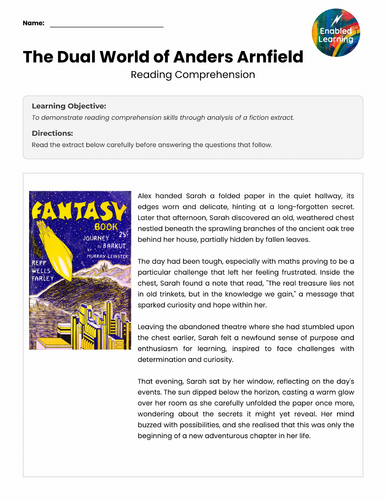 Year 6 Comprehension, SPAG and Creative Writing Task