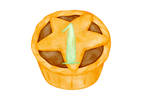 1-5 Numbered Festive Mince Pies