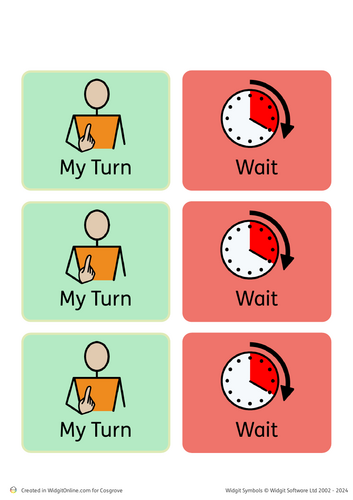 My Turn Wait Symbols
