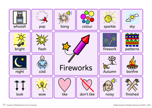 Fireworks Widget Word Mat