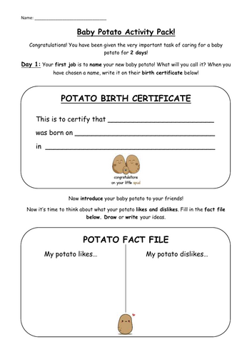 Baby Potato Challenge