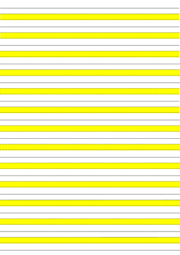 highlighted writing paper