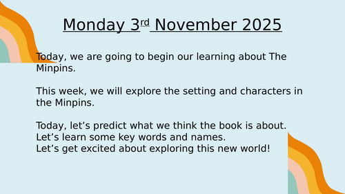 Setting and character description - The Minpins