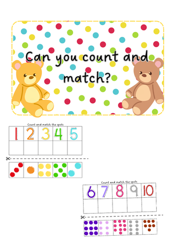 Pudsey - Subitising spots