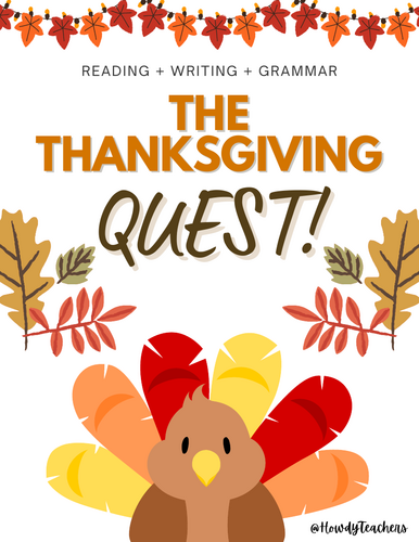 Thanksgiving Reading Comprehension + Grammar + Writing Bundle