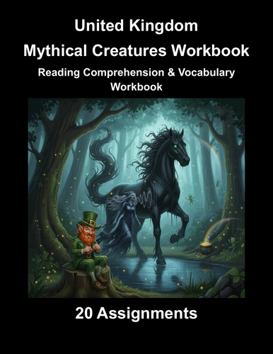 United Kingdom Mythical Creatures Workbook (20 Assignments)