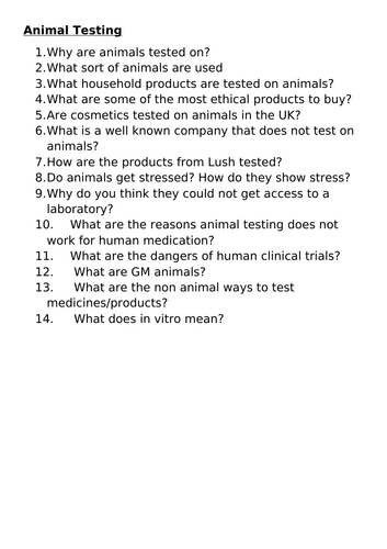 Animal Testing