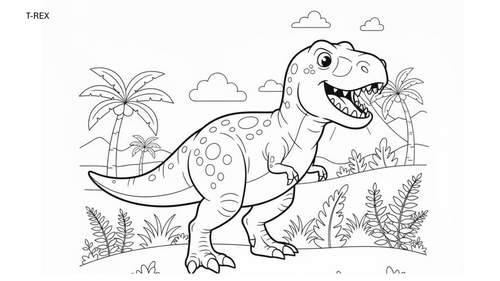 Roar-some Colouring Fun: Dinosaur Pages Resource