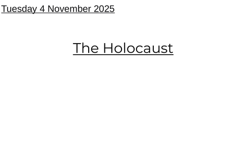 Y9 - The Holocaust