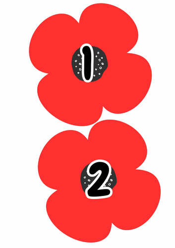 Remembrance day - numbers to 20- poppy | Teaching Resources