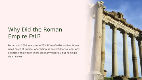 Why the Roman Empire Fell Slideshow Presentation