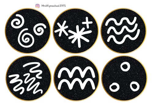 Glitter mark making discs