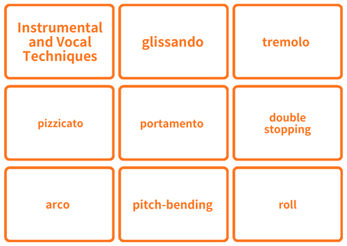 Cambridge IGCSE Music 0410 - Key Vocabulary Flashcards