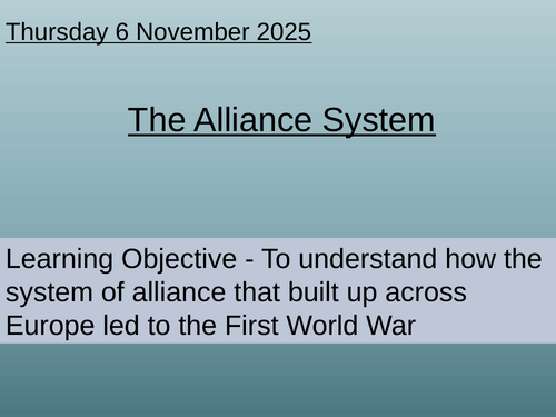 Y11 - Conflict and Tension - WW1 - AQA Unit Award