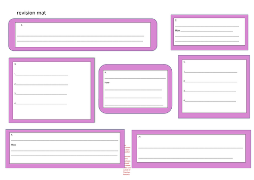 Revision Mat Blank Layout