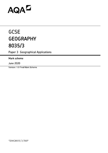 Geography Paper 3 Mock and Answers