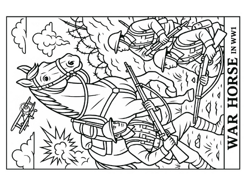War Horse Coloring Picture