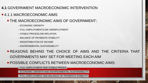 YEAR 11  ECONOMICS CAMBRIDGE PRESENTATIONS: Powerpoint notes