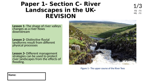 Geography GCSE Revision: Rivers