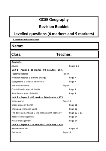 Geography GCSE Revision: Weather hazards