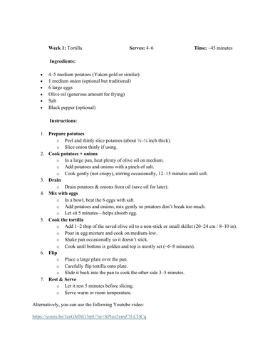 5 Spanish authentic meals for students to cook at home