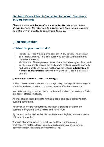 Macbeth - Unit of Work