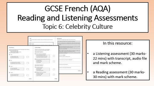 Assessments- Topic6: Celebrity Culture- GCSE French