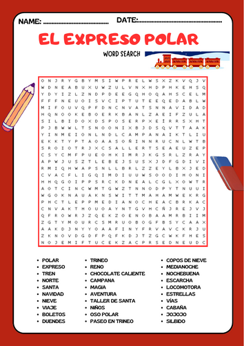 The Polar Express Sopa de Letras