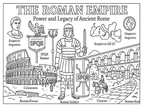 The Roman Empire Coloring Picture